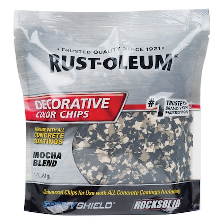 Rust-Oleum Rust-Oleum EpoxyShield Indoor and Outdoor Mocha Blend Decorative Color Chips 1 lb 301238